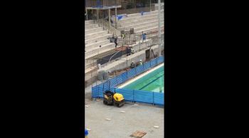 Segundo a concessionária que administra o estádio, funcionários são de uma empresa terceirizada; um dos envolvidos foi hospitalizado