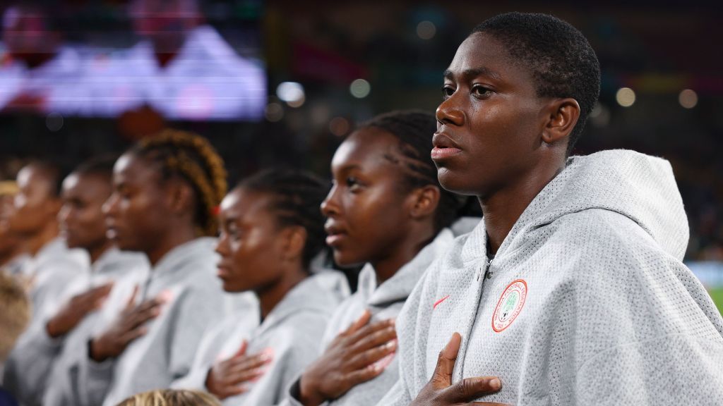 Oshoala com a seleção da Nigéria na Copa do Mundo