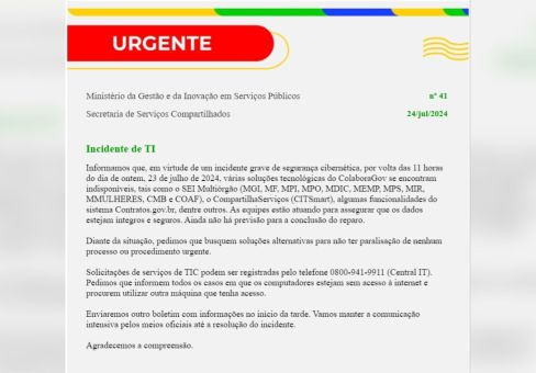 PF trata queda de sistema do governo como “ataque cibernético”