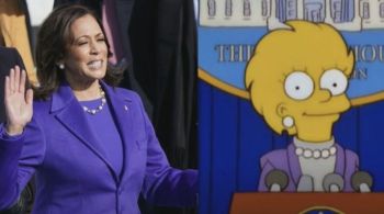 Episódio da série mostrou Lisa Simpsons assumindo o cargo de primeira presidente mulher dos Estados Unidos com a mesma roupa que Kamala Harris usou na cerimônia de posse em 2021