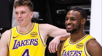 Bronny James foi apresentado nesta terça-feira (2) como novo jogador do Los Angeles Lakers