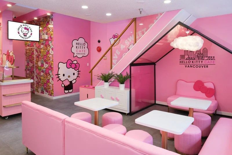 Hello Kitty tem cafés ao redor do mundo, como este em Vancouver