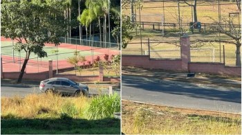 Vizinhos acionaram a Polícia Militar e afirmaram que o atleta havia batido o carro, danificando uma placa e a calçada