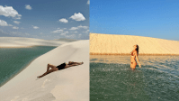 Gisele Bündchen conhece os Lençóis Maranhenses: "Que lindo o nosso Brasil"