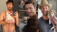 Glen Powell encanta ao mostrar novas fotos ao lado de seu cachorrinho Brisket