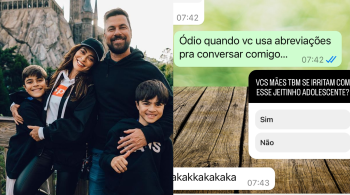 Atriz mostrou o registro de uma conversa em que Pedro a respondeu apenas com abreviações