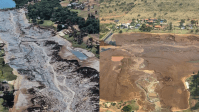 Barragem de lago ao lado de condomínio de luxo rompe no Mato Grosso do Sul