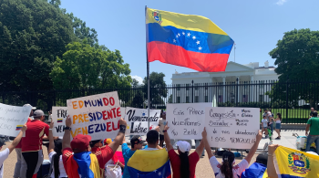 Manifestantes pediram apoio internacional sobre a eleição da Venezuela; oposição contesta resultado da reeleição do presidente venezuelano 