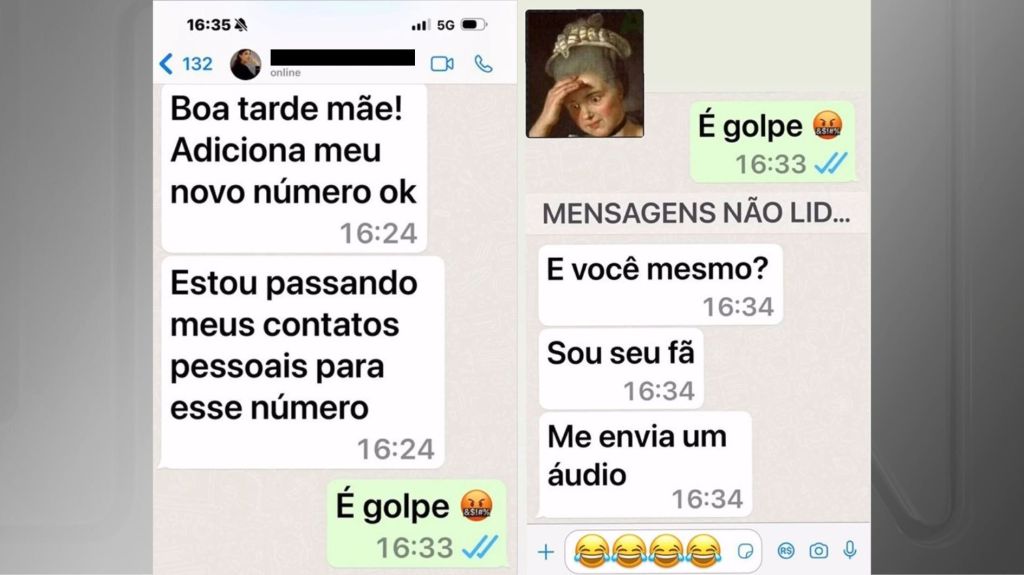 Após tentar dar golpe pelo WhatsApp, estelionatário disse ser fã da atriz Lilia Cabral