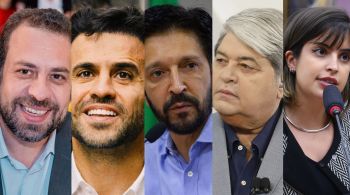 Guilherme Boulos (PSOL) aparece na pesquisa com 23%, Pablo Marçal (PRTB) com 21% e Ricardo Nunes (MDB), 19%