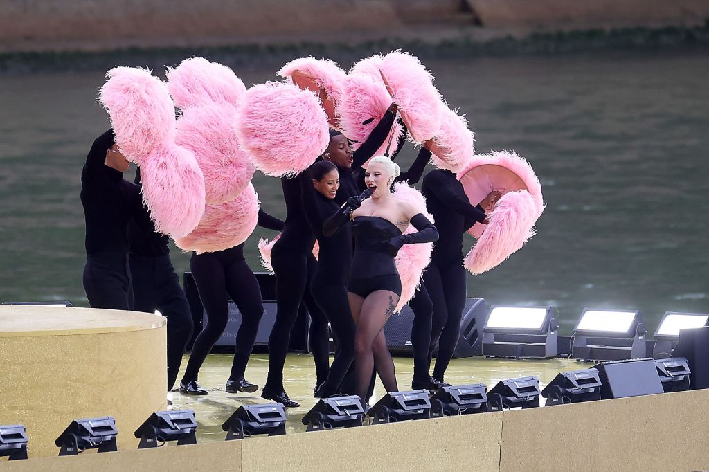 Lady Gaga na cerimônia de abertura das Olimpíadas de Paris 2024