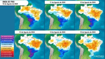 É esperado que segunda, terça e quarta-feira sejam os dias mais gelados