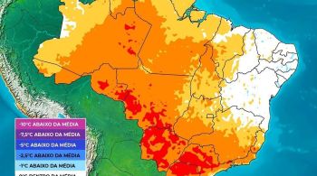 Ao todo, nove estados terão alguma área com 5ºC acima da média até 12 de setembro