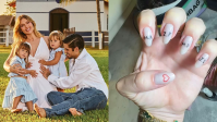 Tendência? Virginia escreve iniciais da família nas unhas; veja