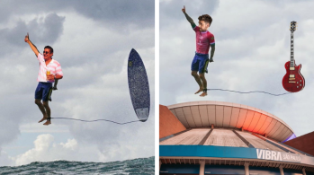 Nomes como Zeca Pagodinho e Gustavo Mioto reproduziram a foto gerada do surfista durante os Jogos Olímpicos de 2024