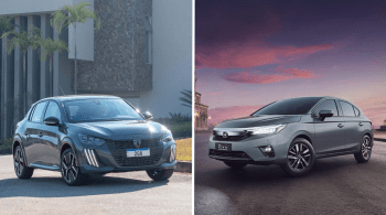 Honda City LX tem preço de R$ 113.600 na versão mais barata e o Peugeot 208 GT custa R$ 114.990