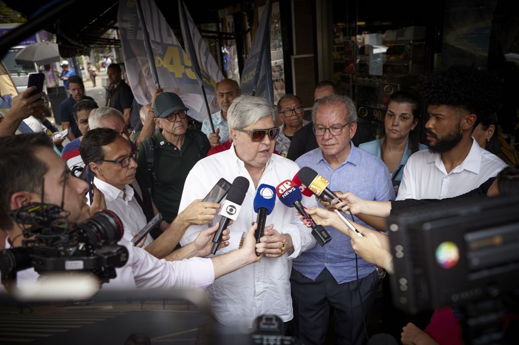 José Luiz Datena em campanha pela cidade de São Paulo