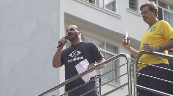 Manifestantes gritaram "Fora Xandão" após o discurso do parlamentar