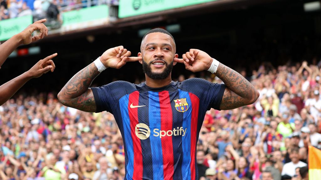 Depay comemoração Corinthians Barcelona