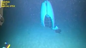 Cone de cauda quebrado é visto no fundo do Oceano Atlântico Norte a centenas de metros do Titanic, de acordo com investigadores em audiência 