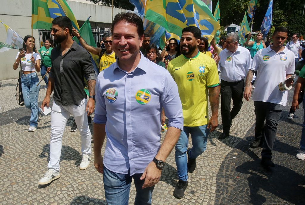 Alexandre Ramagem em campanha pelo Rio de Janeiro