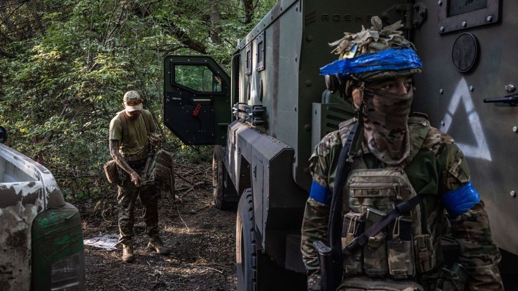 Comandante de unidade de drones da Ucrânia em território controlado pelas forças ucranianas em Kursk, na Rússia