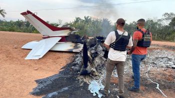 Após pouso forçado, criminosos atearam fogo em avião antes de fugir