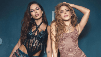 Shakira posa ao lado de Anitta e diz: "Adorei dançar com você"