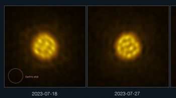 Imagens da estrela R Doradus mostram movimento de convecção em detalhes