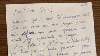 Perfil de uma rede social da advogada divulgou foto com o conteúdo escrito à mão; influenciadora está presa desde quarta-feira (4), em Recife (PE)