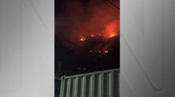 Equipes da Defesa Civil, Corpo de Bombeiros e da Guarda Municipal atuaram para conter as chamas 