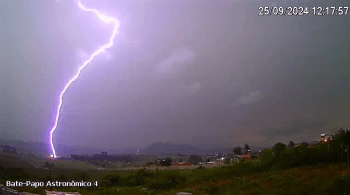 Santa Maria, no centro do estado, contabilizou 640 descargas elétricas durante a madrugada e manhã desta quarta