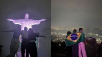 Shawn Mendes visita Cristo Redentor um dia antes de cantar no Rock in Rio