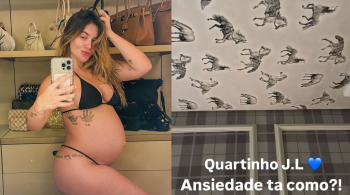 Apresentadora, que já é mãe de Maria Alice e Maria Flor, está no nono mês de gestação de José Leonardo