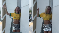 Horas antes de cantar no Rock in Rio, Zara Larsson aparece dançando em hotel