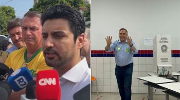 Candidato Fred Rodrigues (PL) votou primeiro e foi acompanhado do ex-presidente Jair Bolsonaro (PL); candidato Sandro Mabel (União) votou acompanhado do governador Ronaldo Caiado (União)