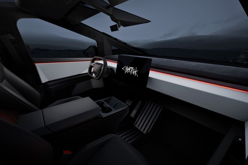 Interior da Tesla Cybertruck