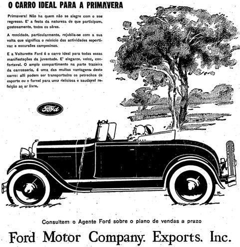 Propaganda da Ford no ano de 1929