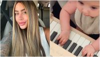 Rafaella Santos mostra momento fofo da 3ª filha de Neymar tocando piano