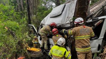 A barra da direção do veículo teria ficado presa, segundo relato do condutor