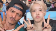 Bruno Mars e Rosé, do Blackpink, vão ao Maracanã para ver Fla-Flu