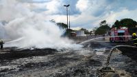 Incêndio em indústria é contido após 22 horas de combate em Cuiabá (MT)