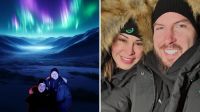 Maíra Cardi mostra aurora boreal em viagem com Thiago Nigro