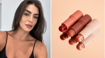 Além de esponjas e pincéis, influenciadora também apostou em itens como iluminador, blush e bronzer