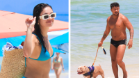 Sophie Charlotte e Xamã curtem praia e passeiam com cachorro no Rio; veja fotos