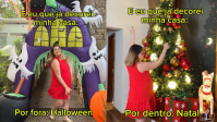 Viih Tube mostra decorações de Halloween e Natal em sua casa; veja