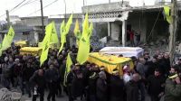 Centenas de pessoas vão a funeral de combatentes do Hezbollah