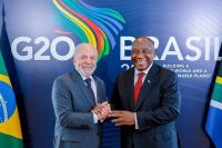 Após adiamento, presidente da África do Sul e Lula se encontram no Rio