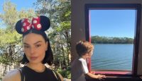 Isis Valverde exibe fotos na Disney com filho e noivo: "Mágico e inesquecível"