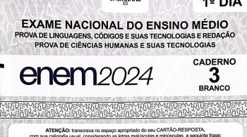 No primeiro dia do Enem, os participantes responderam a 90 questões, sendo 45 de linguagens, 45 de ciências humanas, e uma redação